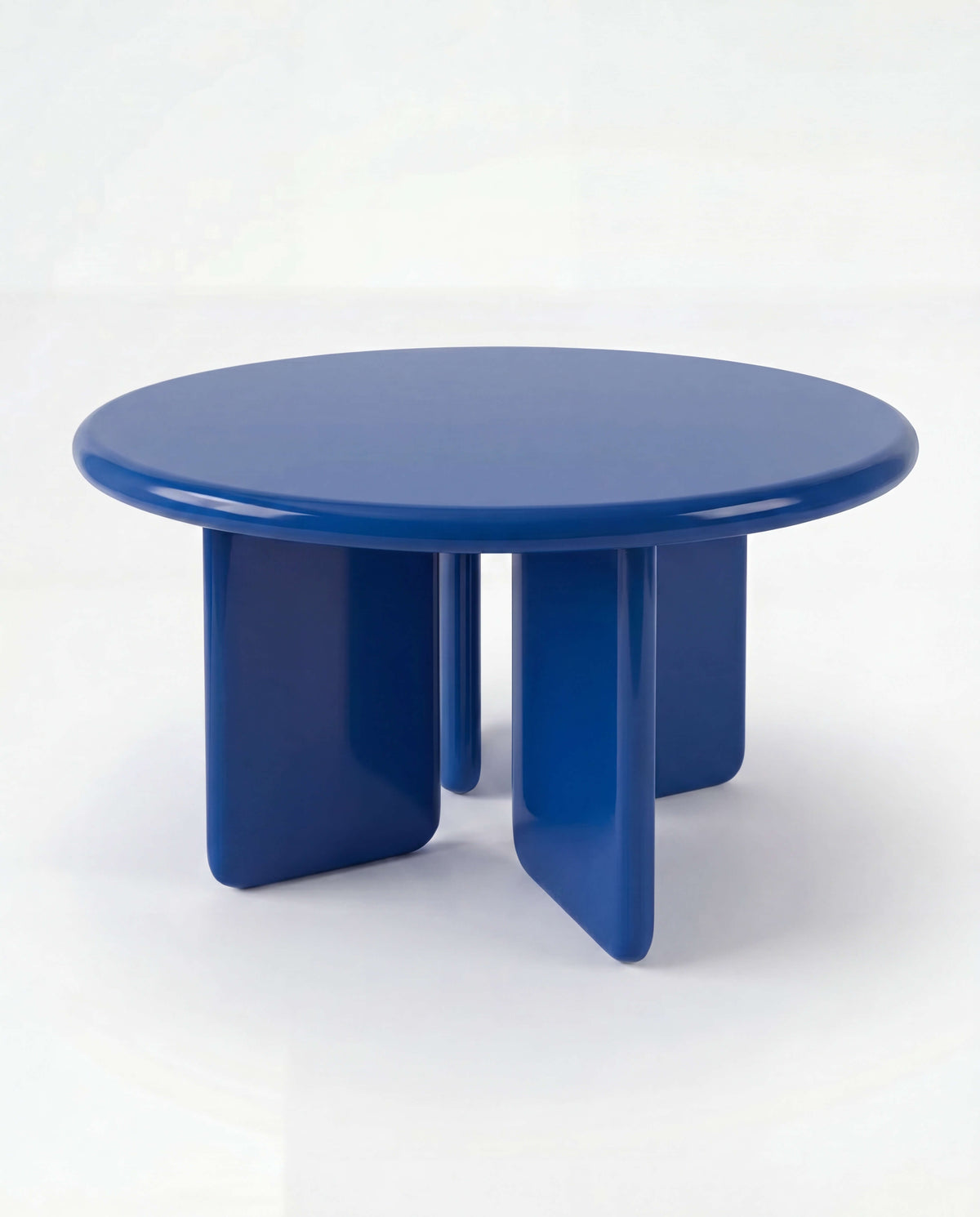 Chunky Round Table Cobalt Blue